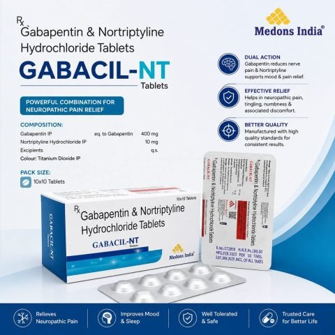 Gabacil-NT Gabapentin & Nortriptyline Hydrochloride Tablets