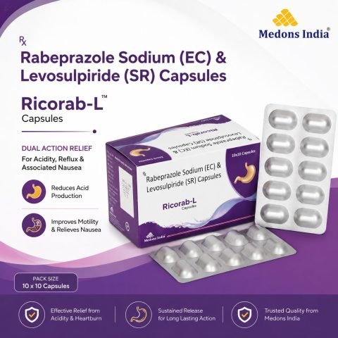 Ricorab-L Rabeprazole Sodium (EC) & Levosulpiride (SR) Capsules