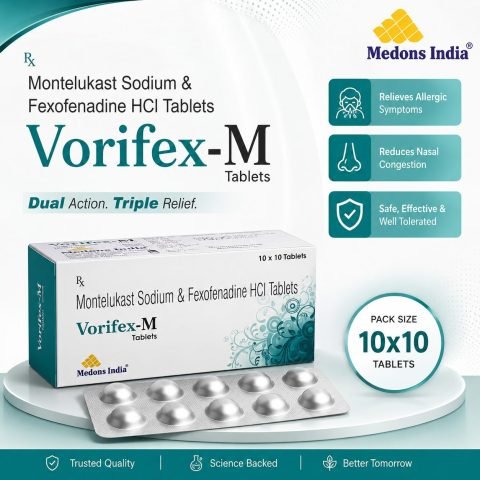 Vorifex-M Montelukast Sodium & Fexofenadine HCl Tablets