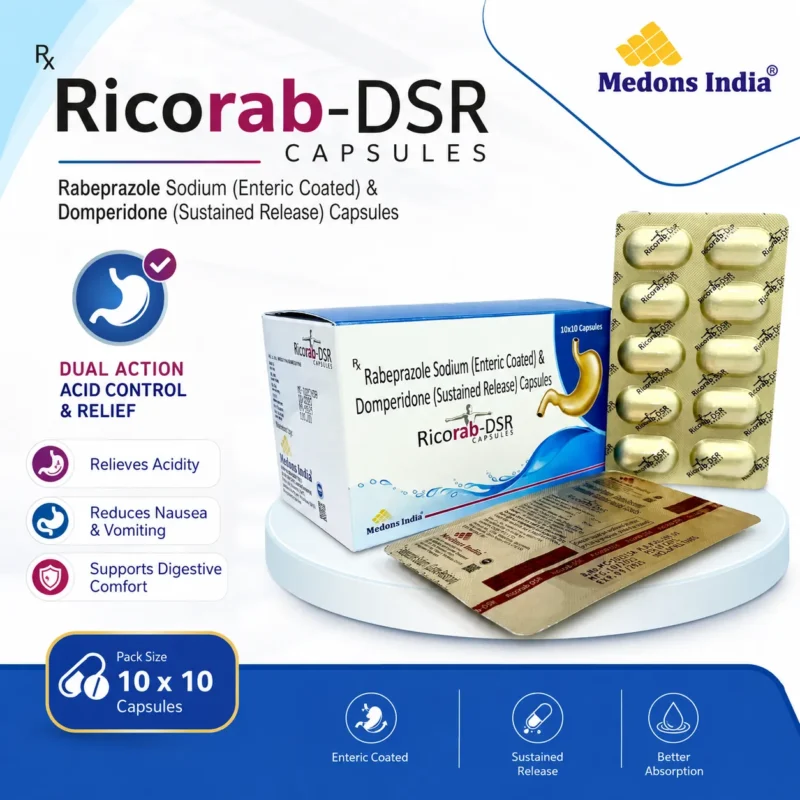 Rabeprazole Sodium (Enteric Coated) & Domperidone (Sustained Release) Capsules