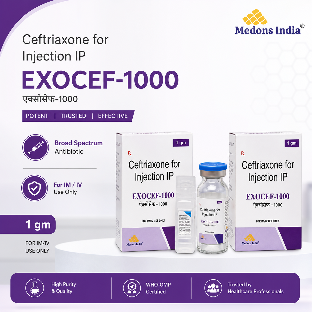 Ceftriaxone for Injection IP