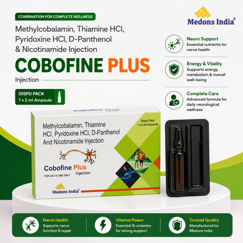 Methylcobalamin, Thiamine HCI, Pyridoxine HCI, D-Panthenol & Nicotinamide Injection