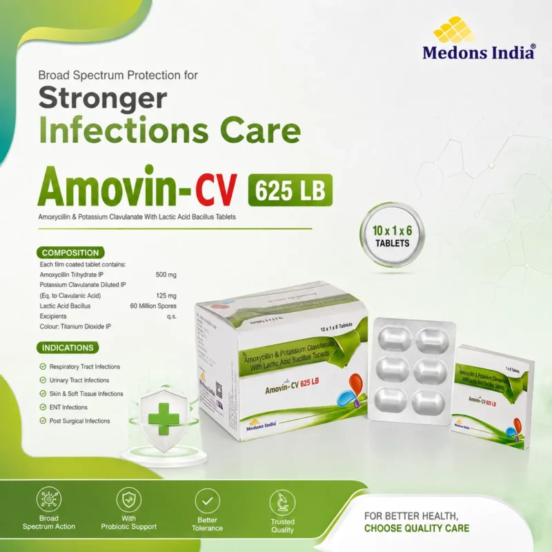 Amoxycillin & Potassium Clavulanate With Lactic Acid Bacillus Tablets