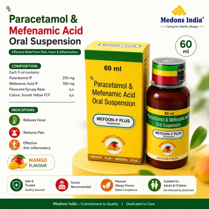 Paracetamol & Mefenamic Acid Oral Suspension