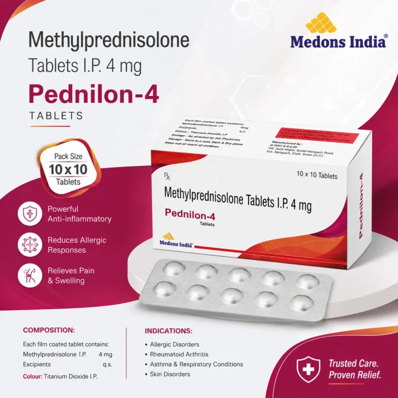 Methylprednisolone Tablets I.P. 4 mg