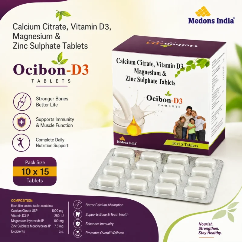 Calcium Citrate, Vitamin D3, Magnesium & Zinc Sulphate Tablets