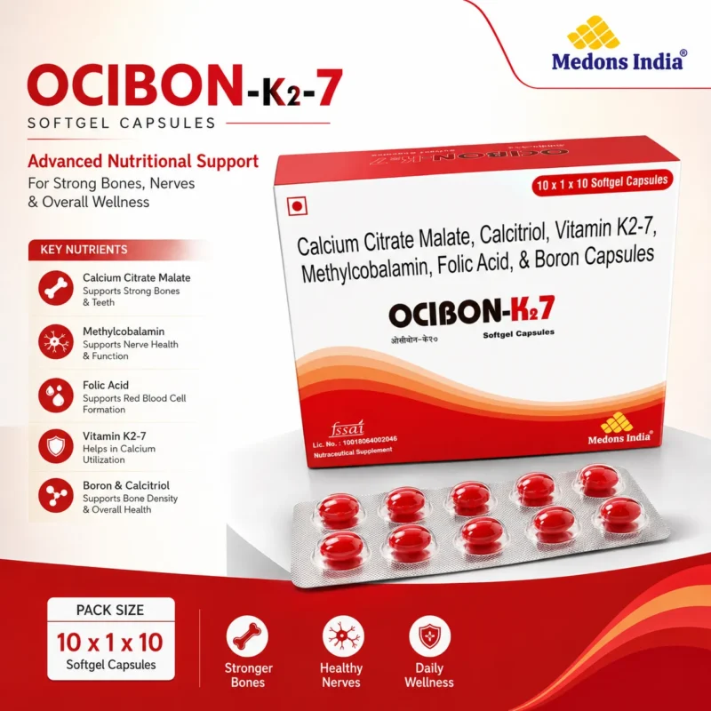 Calcium Citrate Malate, Calcitriol, Vitamin K2-7, Methylcobalamin, Folic Acid, & Boron Capsules