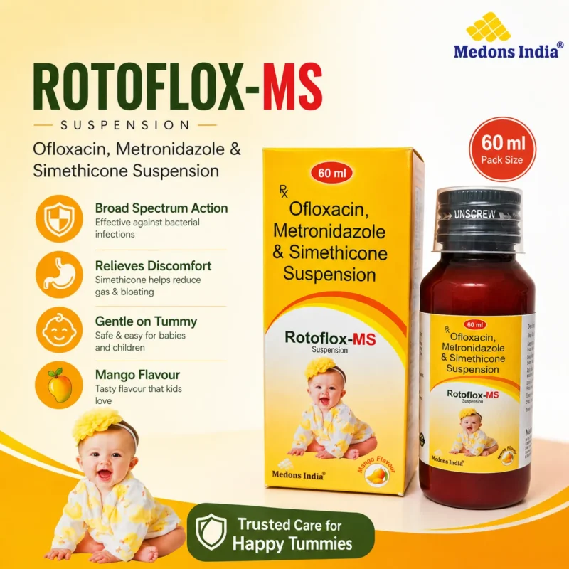 Ofloxacin, Metronidazole & Simethicone Suspension