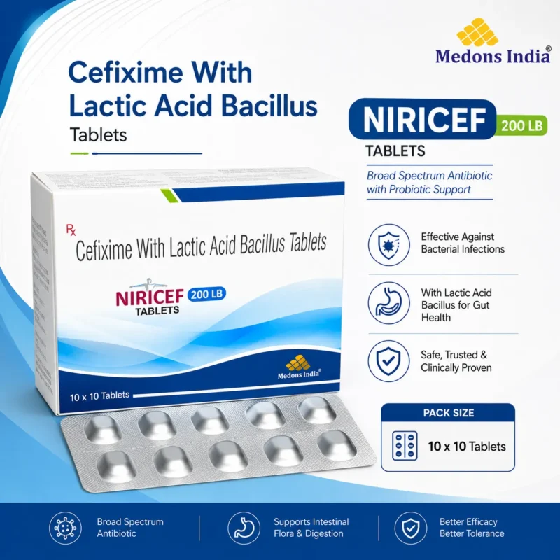 Cefixime With Lactic Acid Bacillus Tablets