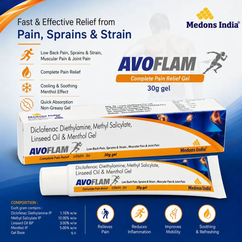 Diclofenac Diethylamine, Methyl Salicylate, Linseed Oil & Menthol Gel
