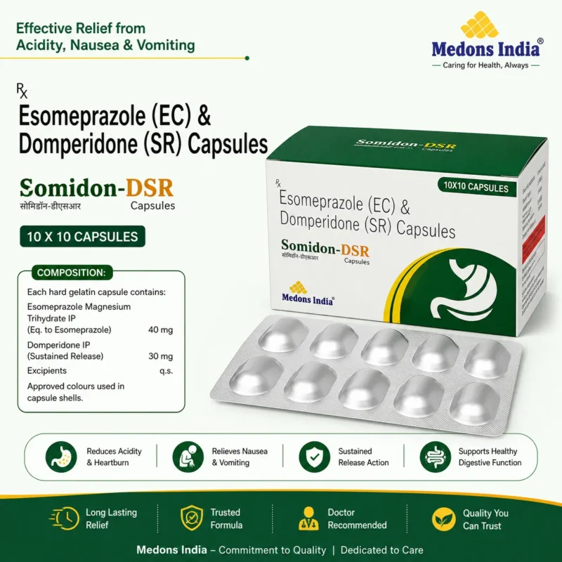 Esomeprazole (EC) & Domperidone (SR) Capsules