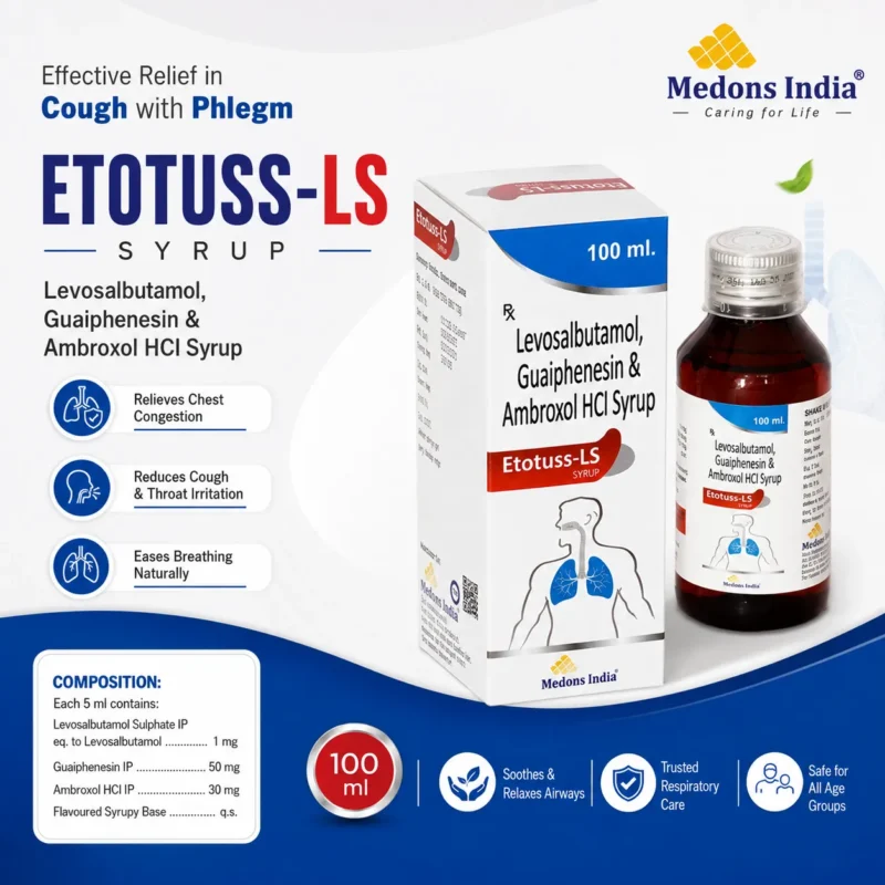 Levosalbutamol, Guaiphenesin & Ambroxol HCI Syrup