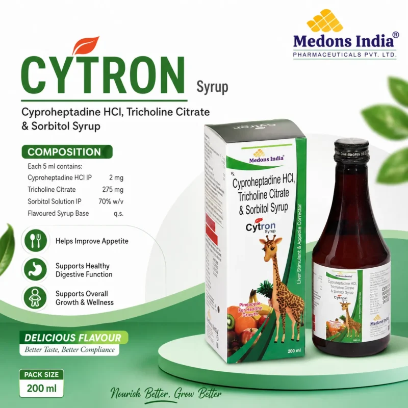 Cyproheptadine HCI, Tricholine Citrate & Sorbitol Syrup