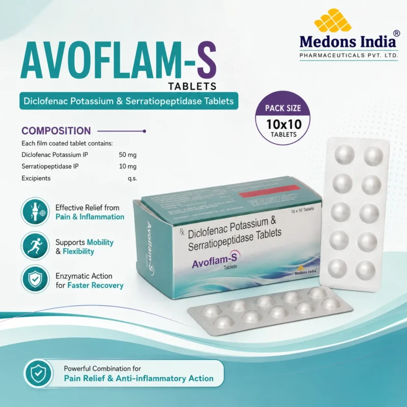 Diclofenac Potassium & Serratiopeptidase Tablets