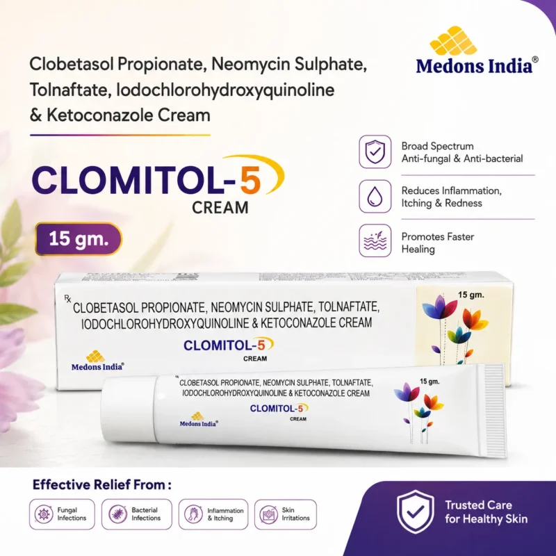 CLOBETASOL PROPIONATE, NEOMYCIN SULPHATE, TOLNAFTATE, IODOCHLOROHYDROXYQUINOLINE & KETOCONAZOLE CREAM