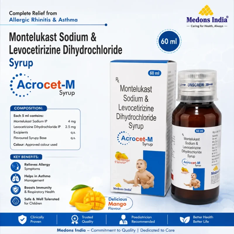Montelukast Sodium & Levocetirizine Dihydrochloride Syrup